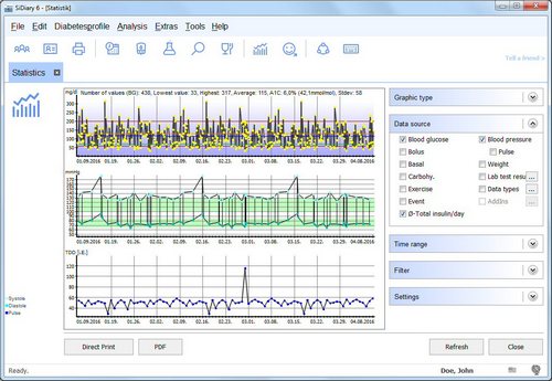 SiDiary - Diabetes Software - Statistics 1 SiDiary - Diabetes Software - Statistics 1